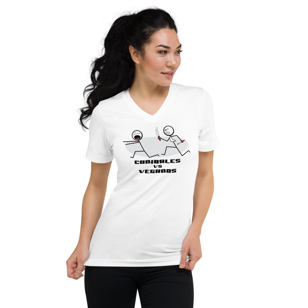 Unisex Short Sleeve V-Neck T-Shirt en Español